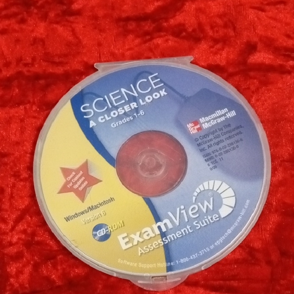 Vibrant Blue and Yellow Science CD